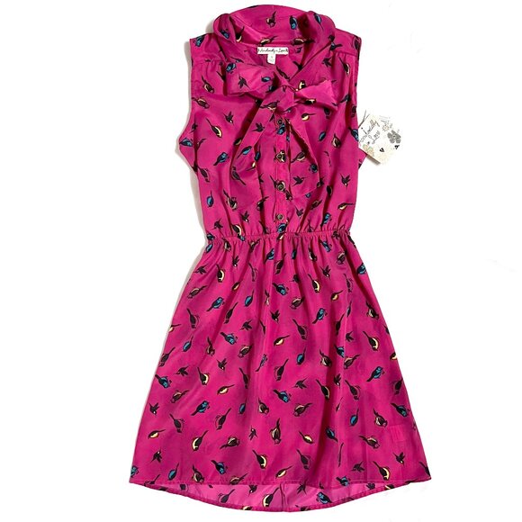 Accidentally in Love Magenta Bird Dress (small) - Picture 2 of 11